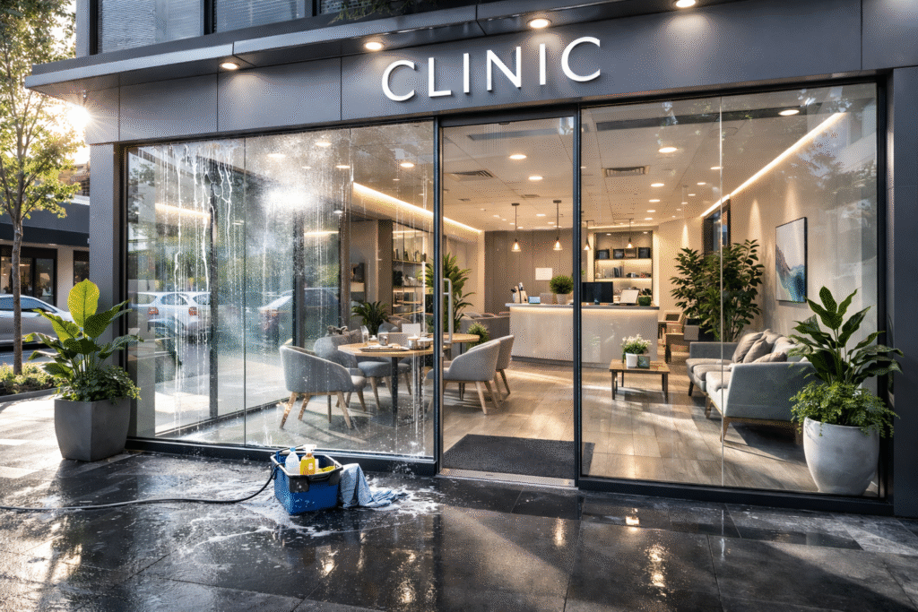 Windows being cleaned in Newcastle NSW